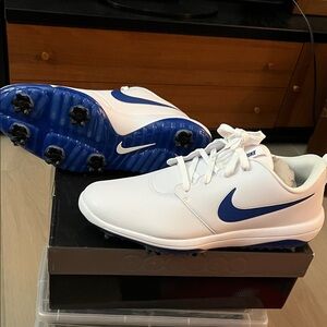 Nike Roshe G Tour White and Blue Athletic Golf Shoes